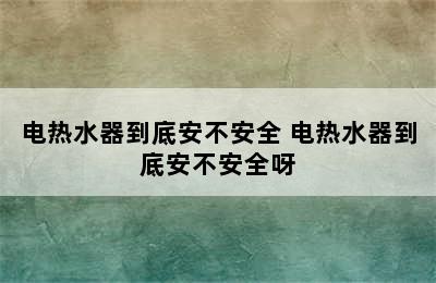 电热水器到底安不安全 电热水器到底安不安全呀